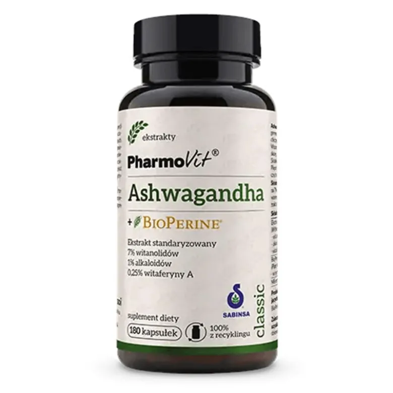 Ashwagandha + BioPerine 180kaps