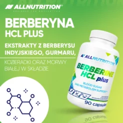 Berberyna Hcl Plus 10 mg (Berberine Hcl Plus) 90 kapsułek