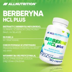 Berberyna Hcl Plus 10 mg (Berberine Hcl Plus) 90 kapsułek