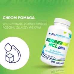 Berberyna Hcl Plus 10 mg (Berberine Hcl Plus) 90 kapsułek