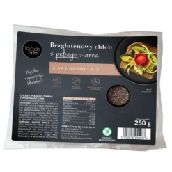 Bezglutenowy chleb z pełnego ziarna z nasionami chia 250g