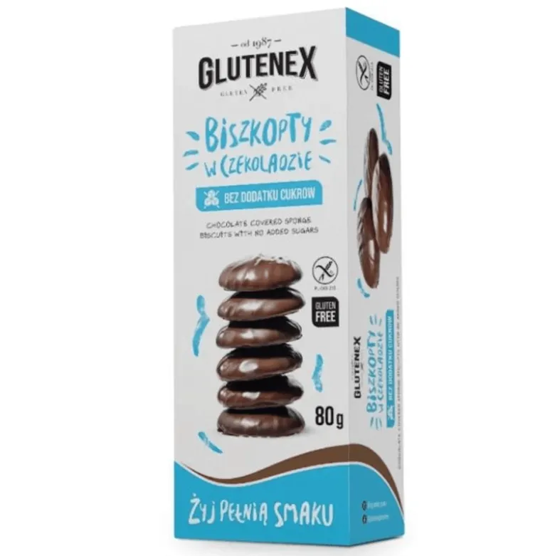 BISZKOPTY W CZEKOLADZIE BEZ DODATKU CUKRÓW 80g