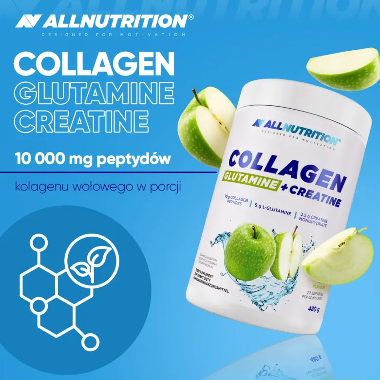 Collagen 10 000 mg Glutamine + Creatine 480 g
