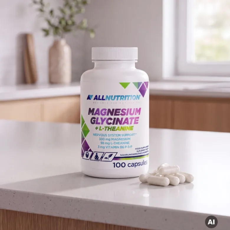 Diglicynian Magnezu + Teanina (Magnesium Glycinate + L-theanine) 100 kapsułek