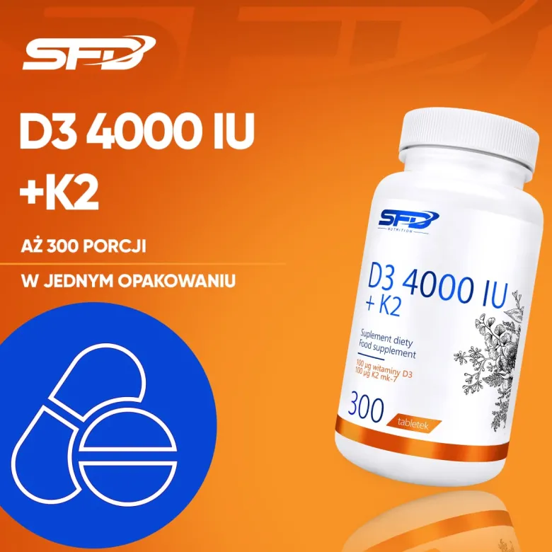 D3 4000 + K2 300 tabletek