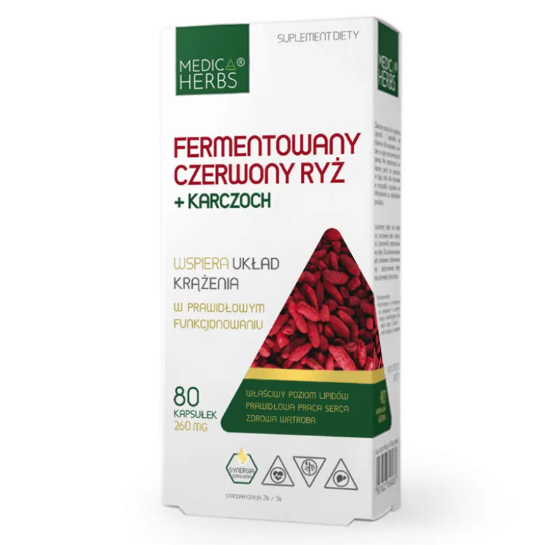 Fermentowany Czerwony Ryż + Karczoch 80 kapsułek