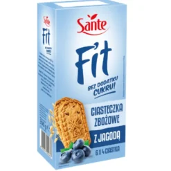 Fit Ciasteczka Zbożowe z Jagodą Bez Dodatku Cukru 300g