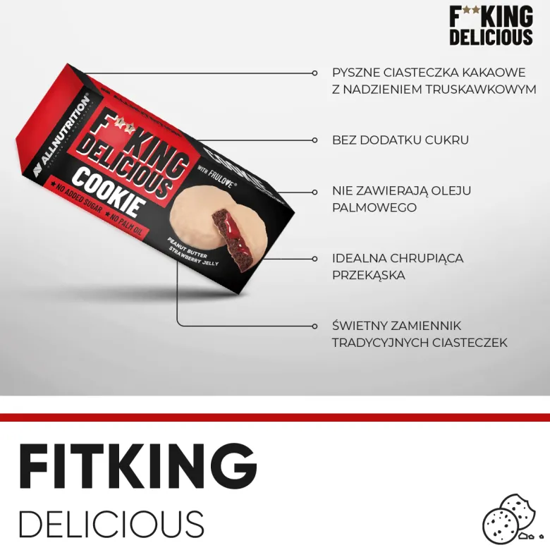 Fitking Delicious Cookie Peanut Butter Strawberry Jelly 128g