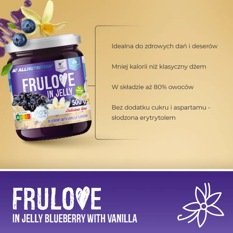 FRULOVE In Jelly Blueberry With Vanilla (Jagoda - Wanilia) 500g