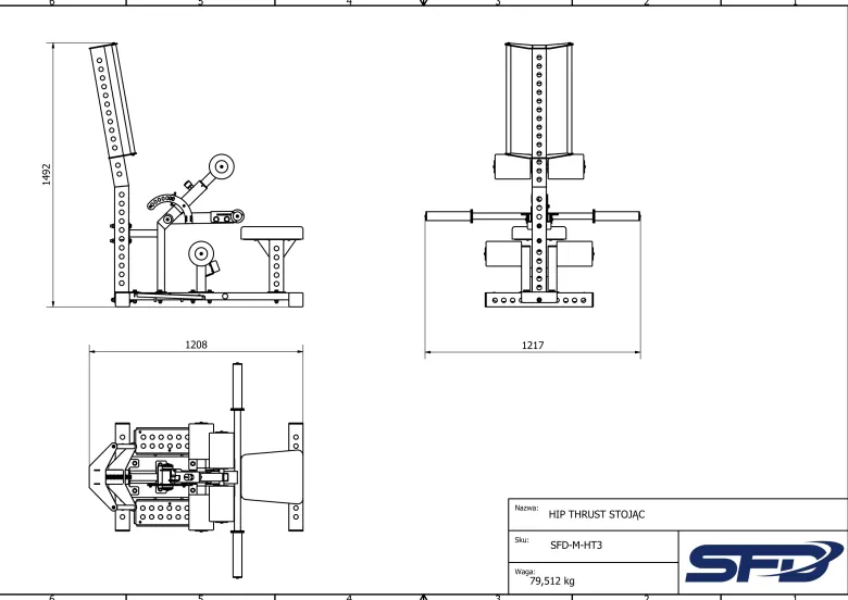 Hip thrust stojąc 1 szt.