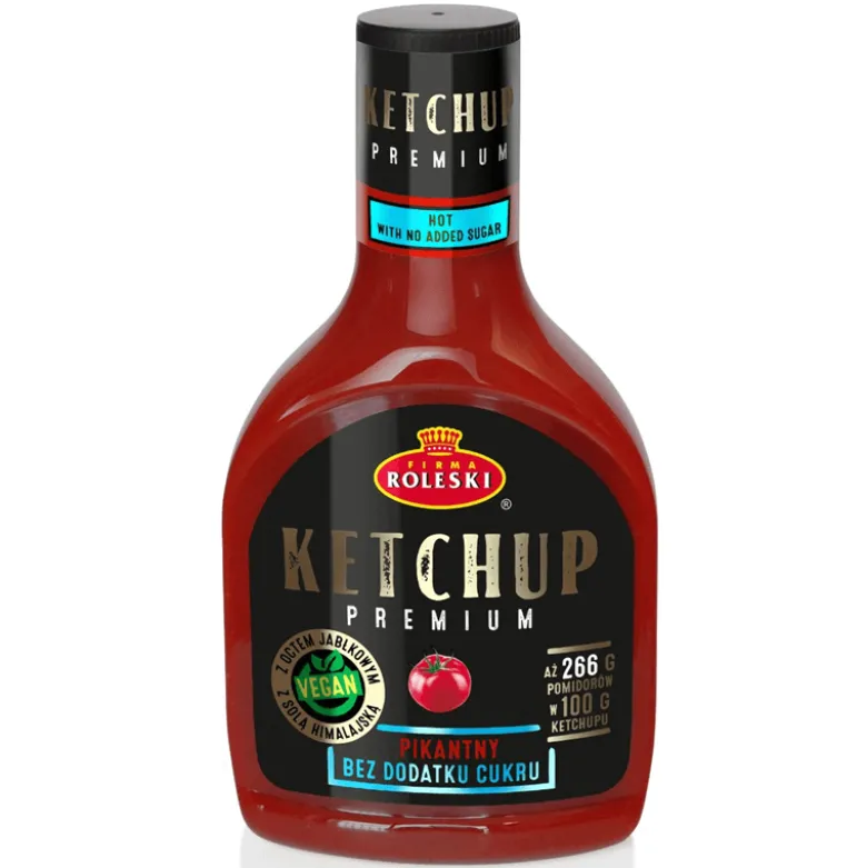 Ketchup Premium Pikantny Bez Cukru 425g