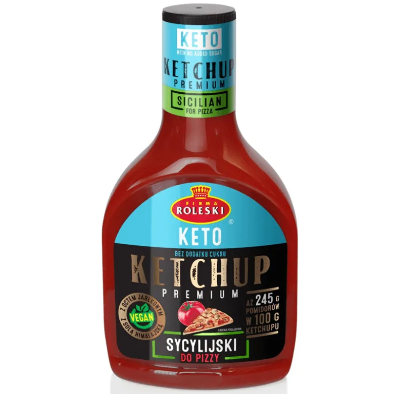 Keto Ketchup Premium Sycylijski Do Pizzy 425g