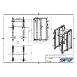 Klatka treningowa Power Rack SFD W7 1 szt.
