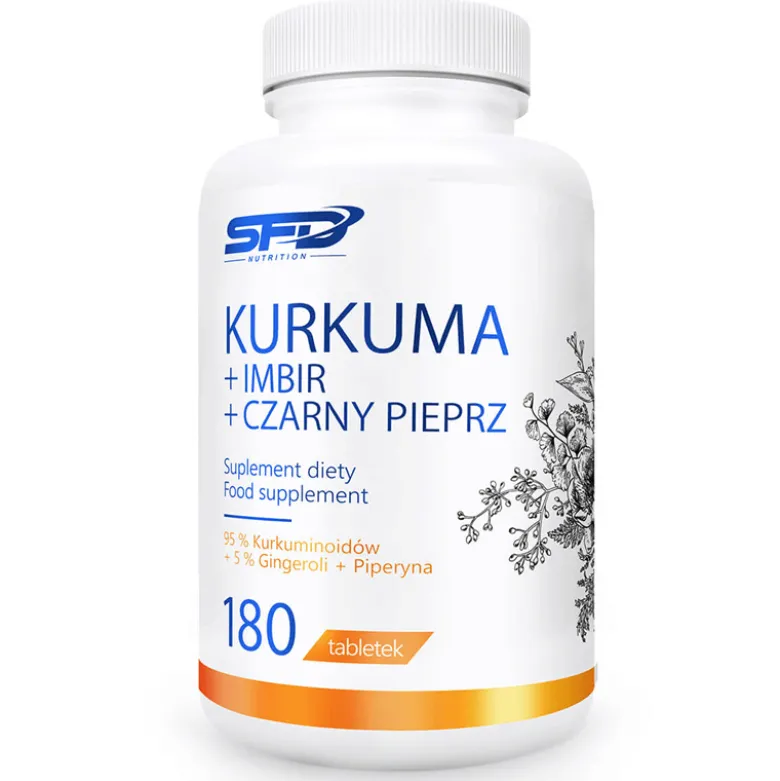 Kurkuma+Imbir+Czarny Pieprz 180 tabletek