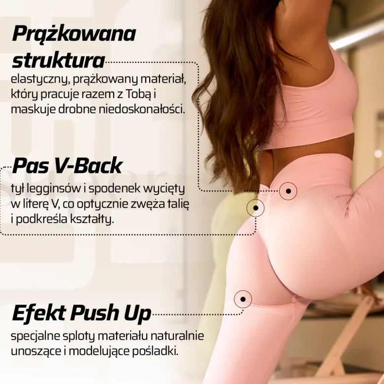Legginsy Push Up V Back Black 1 szt.