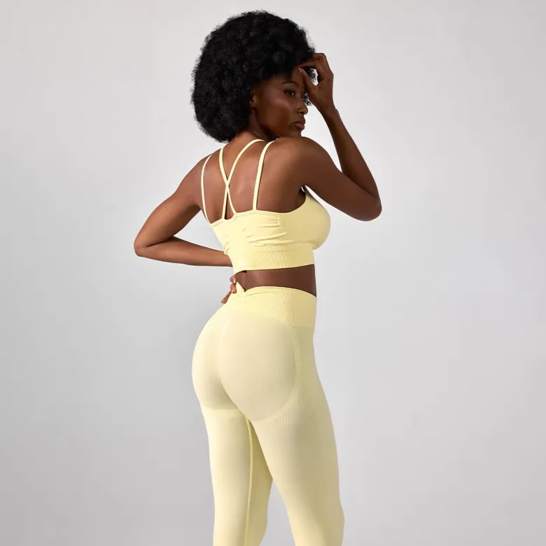 Legginsy Push Up V Back Butter Yellow 1 szt.