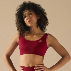 Legginsy + Top BASIC V-WAIST BURGUNDY zestaw
