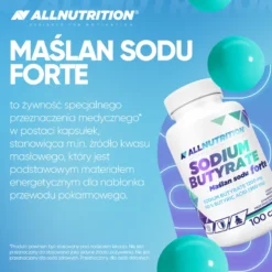 Maślan Sodu Forte 1200 mg (Sodium Butyrate Forte) 100 kapsułek