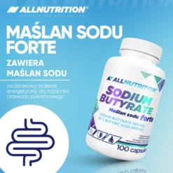 Maślan Sodu Forte 1200 mg (Sodium Butyrate Forte) 100 kapsułek