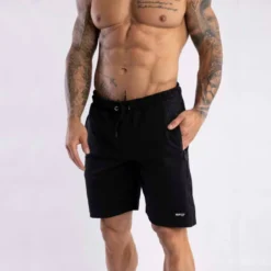 Man's Shorts Zip Pockets Black 1szt