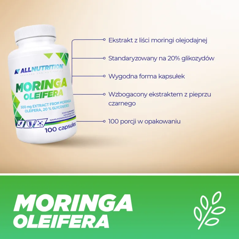 Moringa Olejodajna (Moringa Oleifera) 100 kapsułek