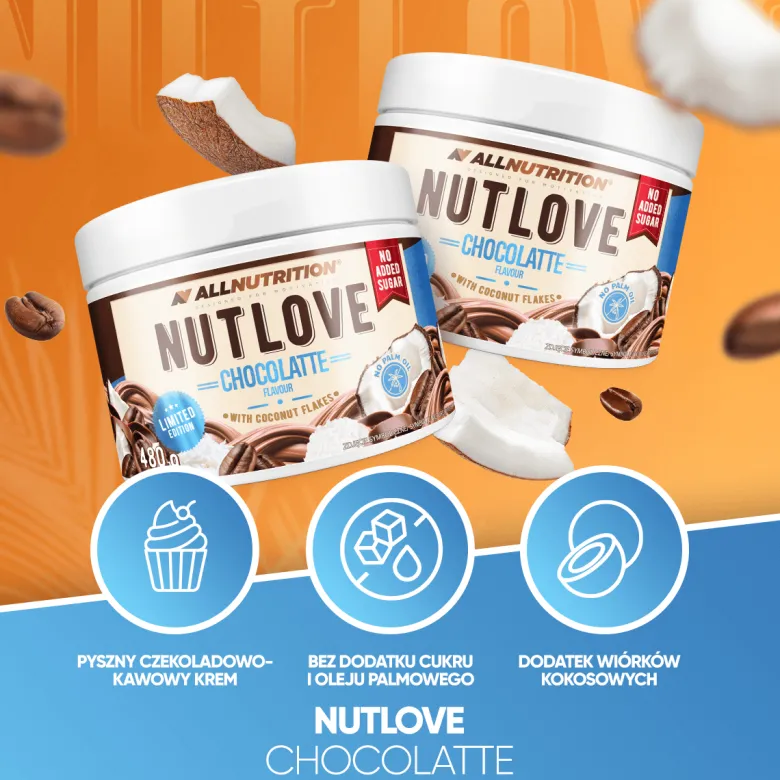 NUTLOVE Chocolatte Flavour With Coconut Flakes - Limited Edition 480g
