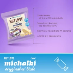 NUTLOVE Michałki Białe Proteinowe 200g