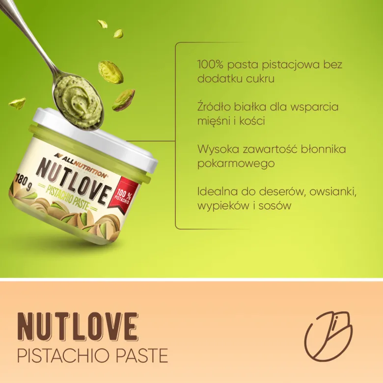 NUTLOVE Pistachio Paste (Pasta pistacjowa 100%) 180g