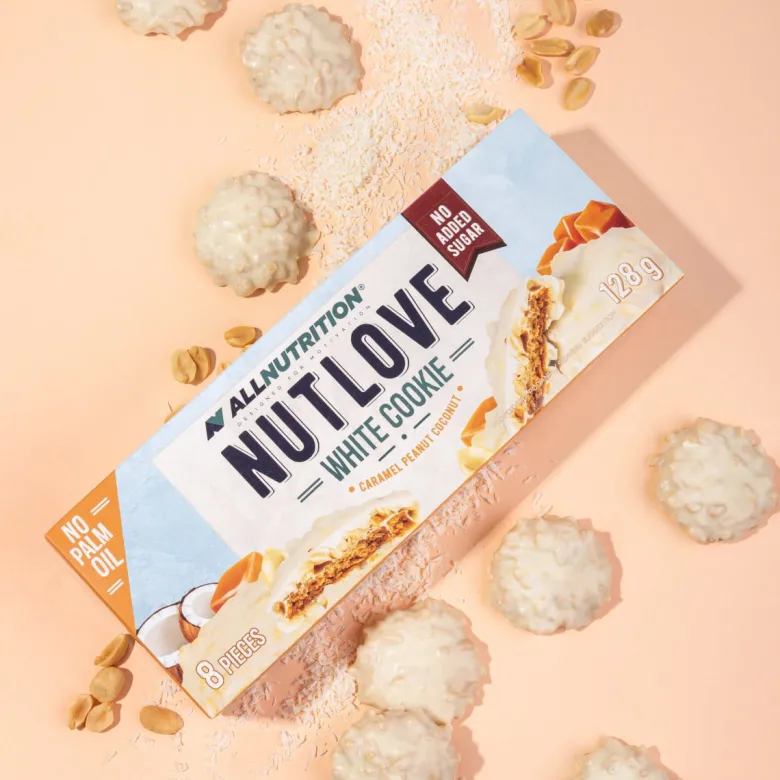 NUTLOVE White Cookie Caramel Peanut Coconut 128g