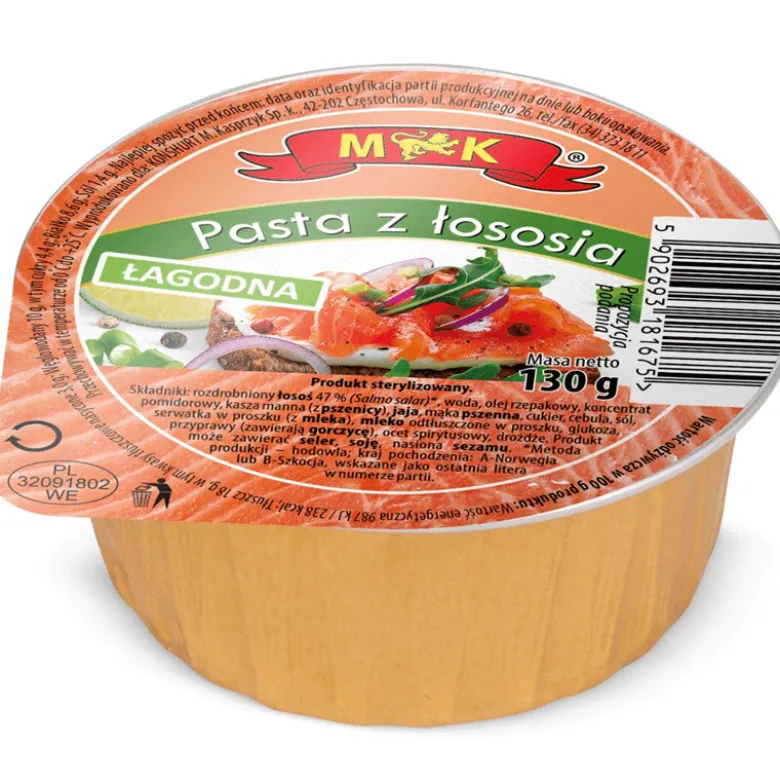 Pasta z łososia łagodna 130g