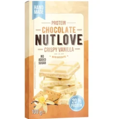 Protein Chocolate Nutlove Crispy Vanilla With Biscuits 100g