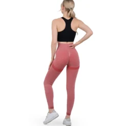 Seamless Leggings Push UP Red Melange 1szt