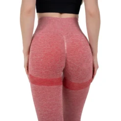 Seamless Leggings Push UP Red Melange 1szt
