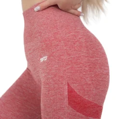 Seamless Leggings Push UP Red Melange 1szt