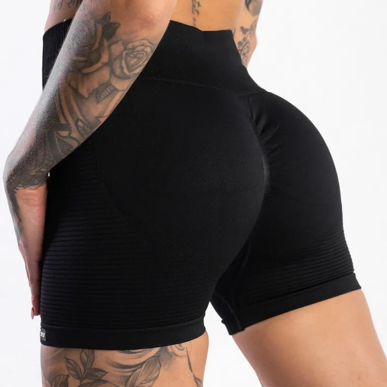 Seamless Shorts Push UP Black 05 1 szt