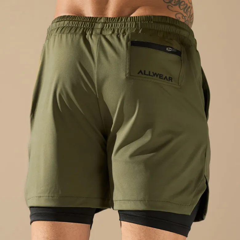 Spodenki 2w1 OLIVE 1 szt.