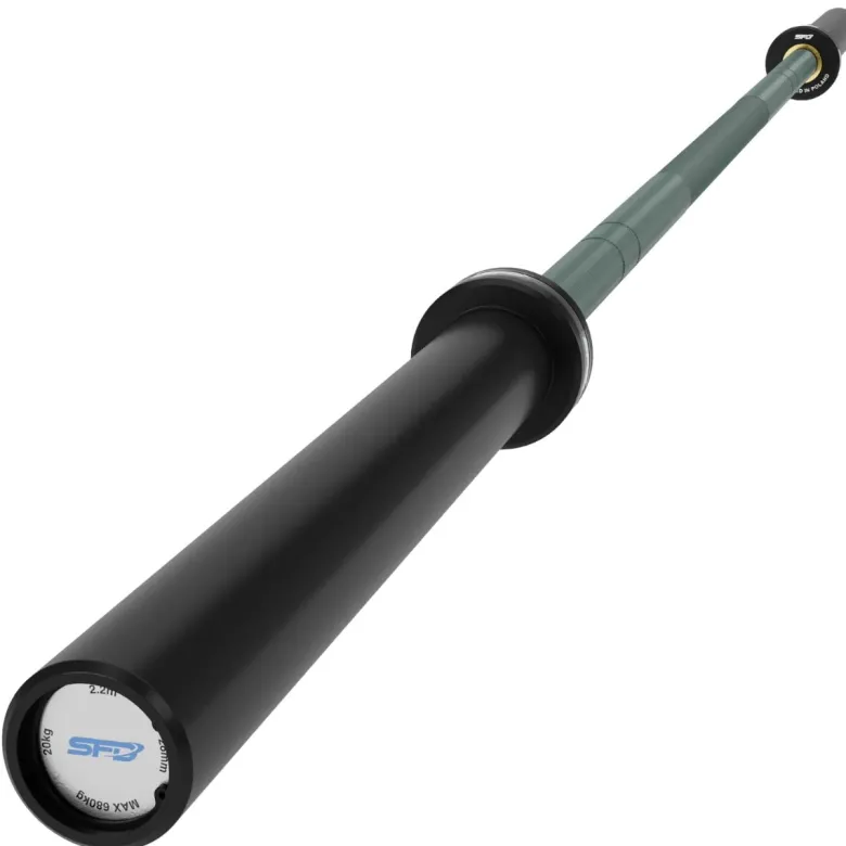 Sztanga olimpijska zielonym 28mm z gumowym logo 2.2m/20kg 1 szt.