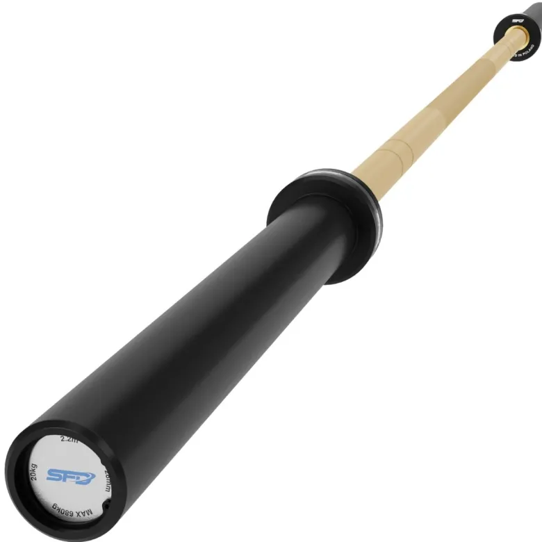 Sztanga olimpijska złota 28mm z gumowym logo 2.2m/20kg 1 szt.
