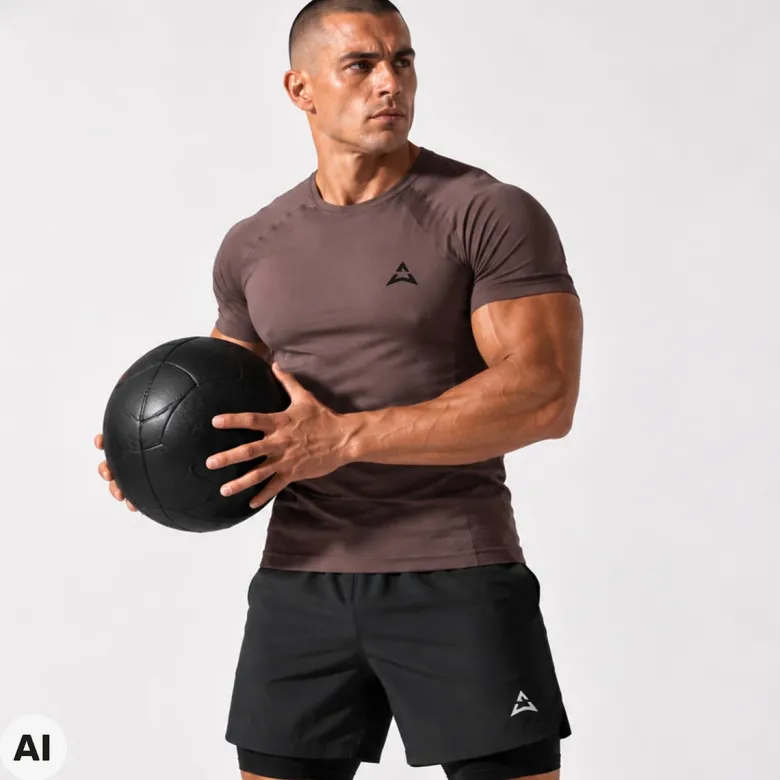 T-shirt Basic BROWN 1 szt.