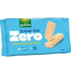 Wafle z nadzieniem o smaku waniliowym bez cukru 180g