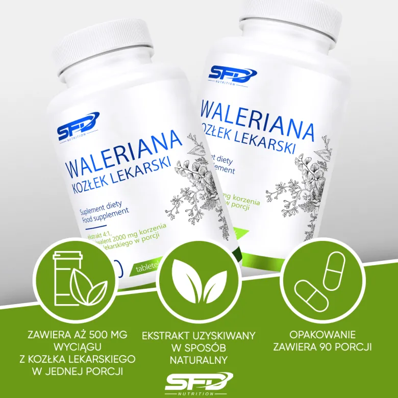 Waleriana Kozłek Lekarski 180 tabletek