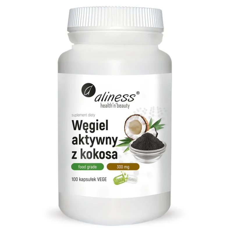 Węgiel aktywny z kokosa 100 kapsułek