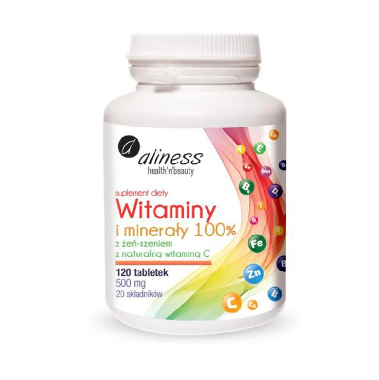 Witaminy i Minerały 100% + Żeń-szeń 120kap