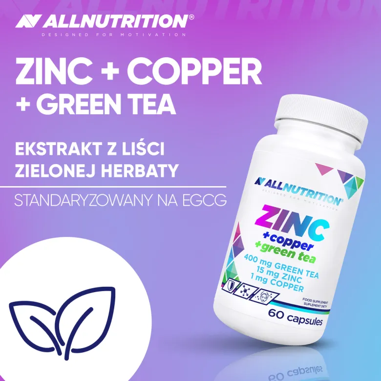 Zinc + Copper + Green Tea 60 kapsułek